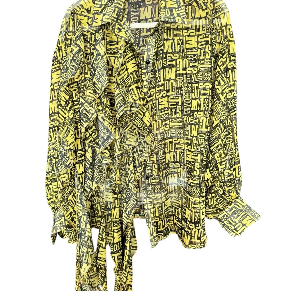 Beulah Yellow Graphic Print Blouse
